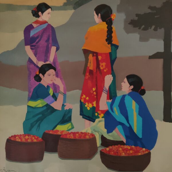 Ladies with flowers